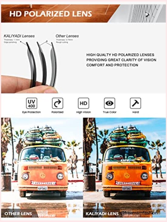 Polarized Sunglasses for Men Women Vintage Style UV Protection main image 6